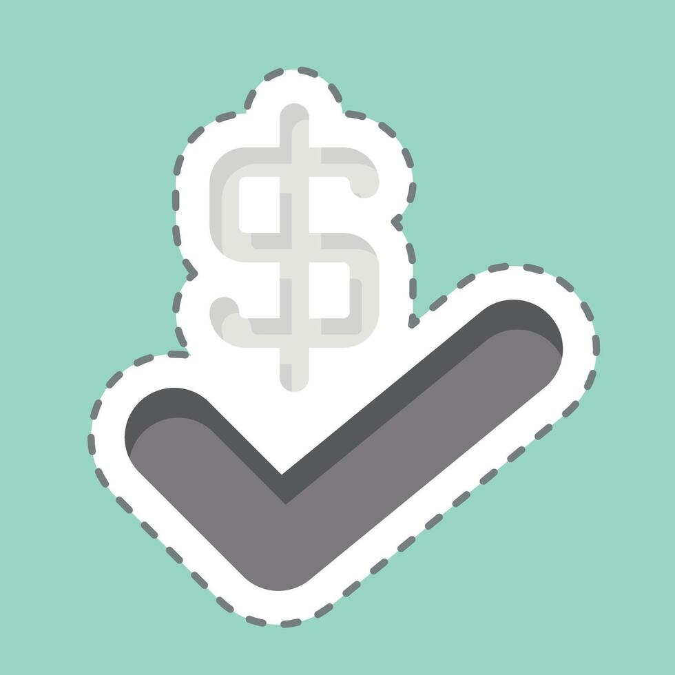 Sticker line cut Agreement. related to Audit symbol. design editable vector