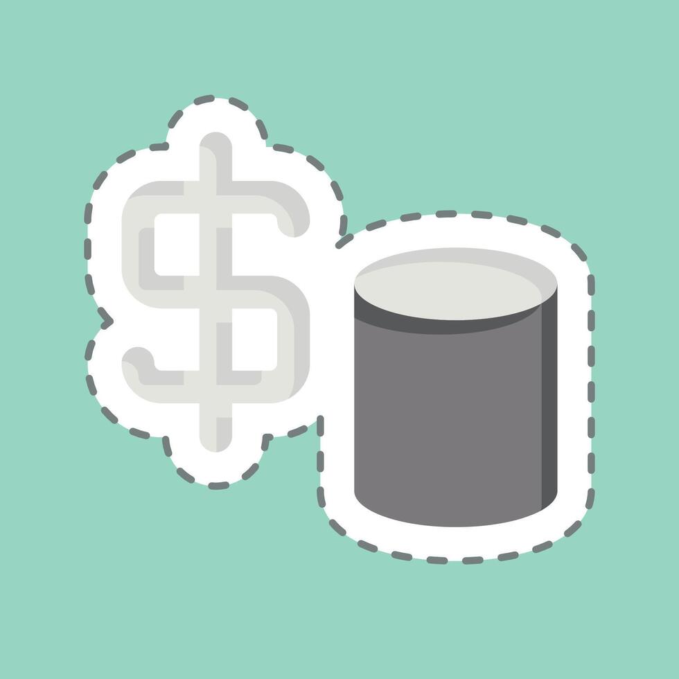 Sticker line cut Finance. related to Audit symbol. design editable vector