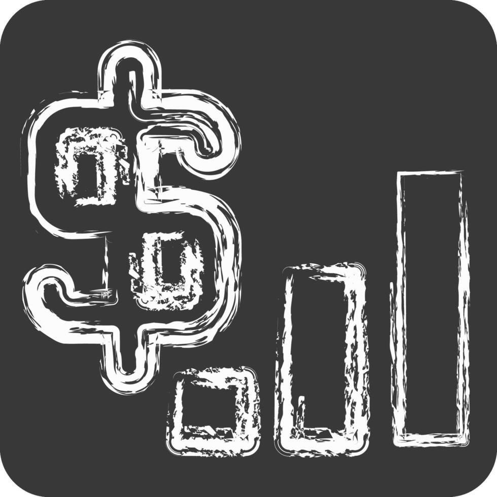 Icon Revenue. related to Audit symbol. chalk Style. design editable vector