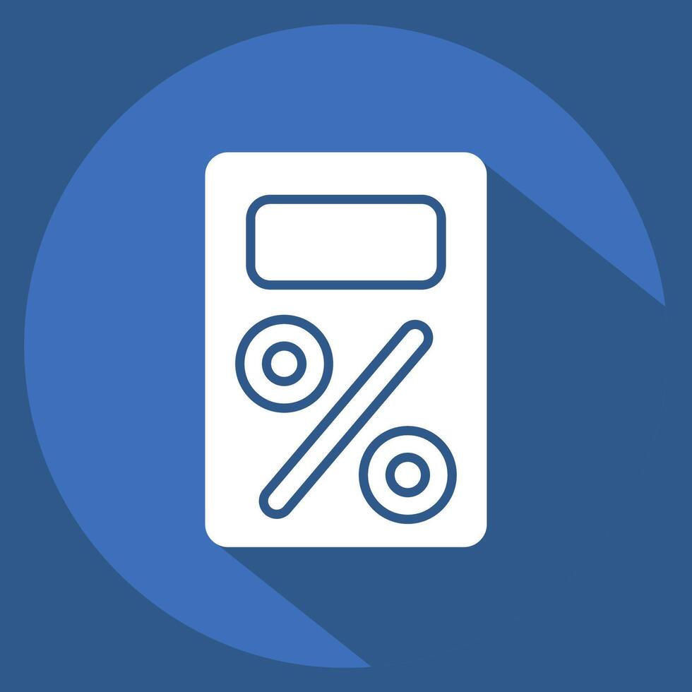 Icon Tax. related to Audit symbol. long shadow style. design editable vector