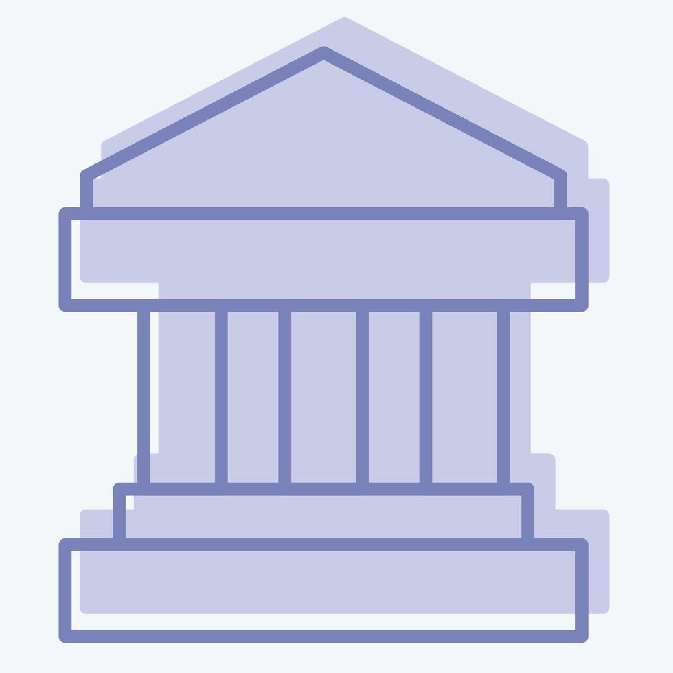 Icon Goverment. related to Audit symbol. two tone style. design editable vector