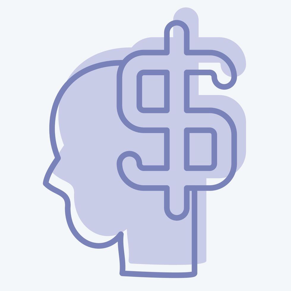Icon Financial Advisor. related to Audit symbol. two tone style. design editable vector