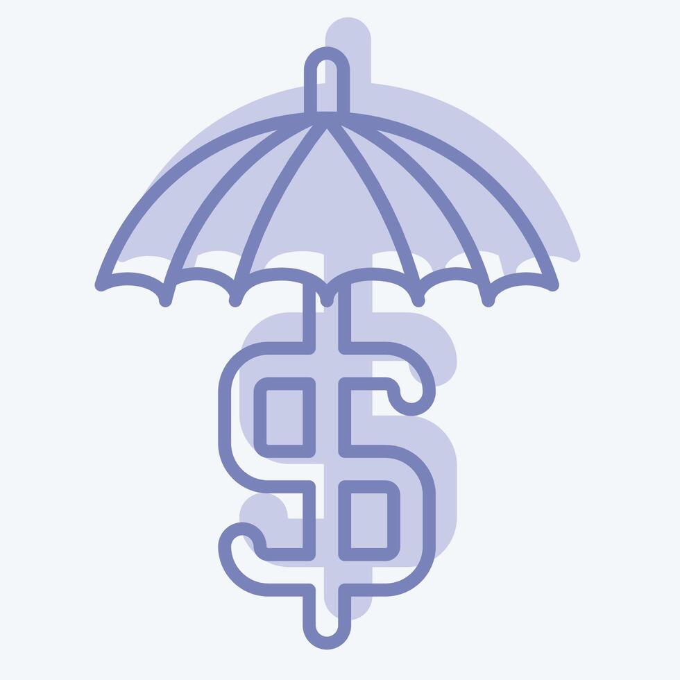 Icon Financial Protection. related to Audit symbol. two tone style. design editable vector