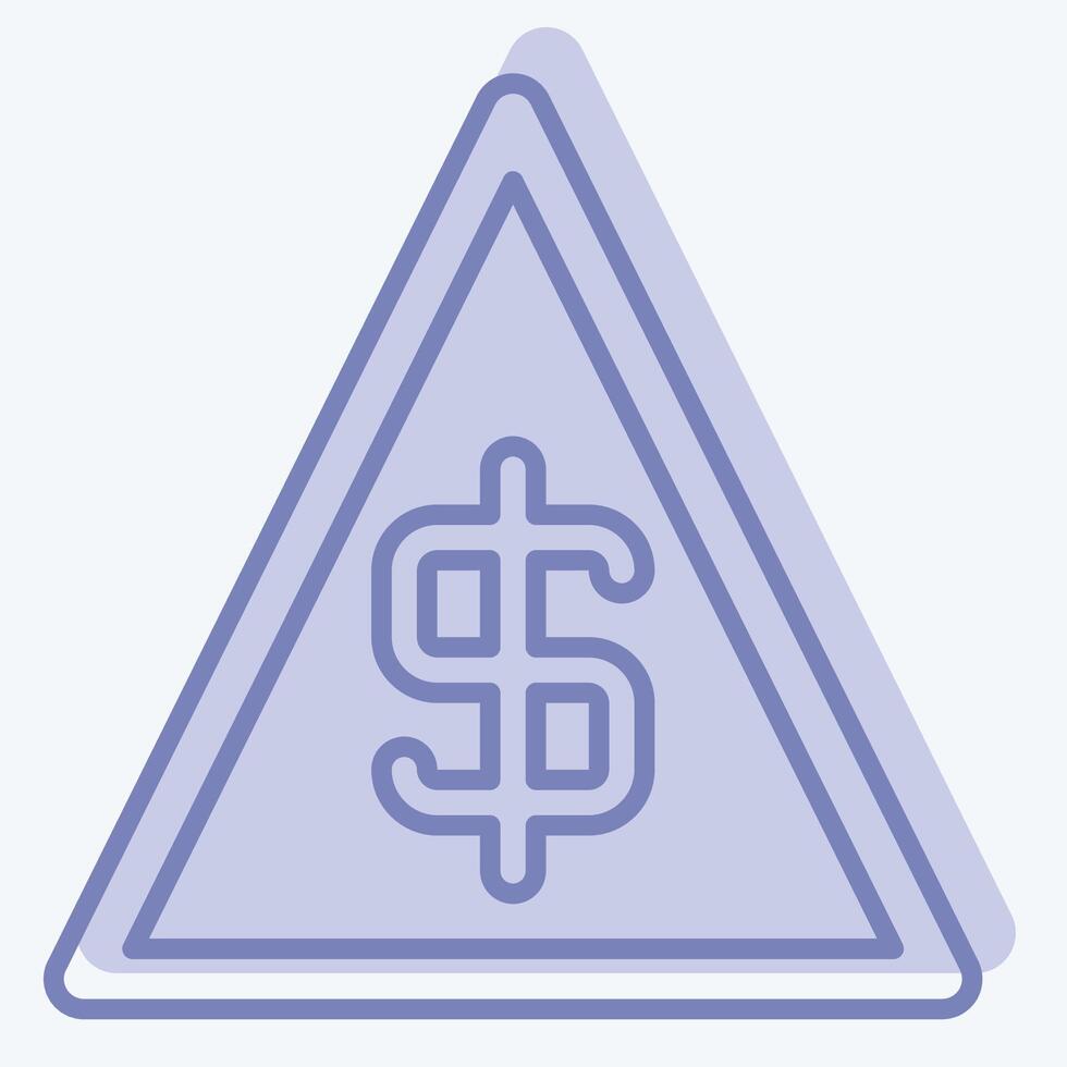 Icon Financial Risk. related to Audit symbol. two tone style. design editable vector
