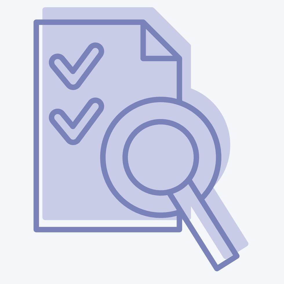 Icon Audit. related to Audit symbol. two tone style. design editable vector