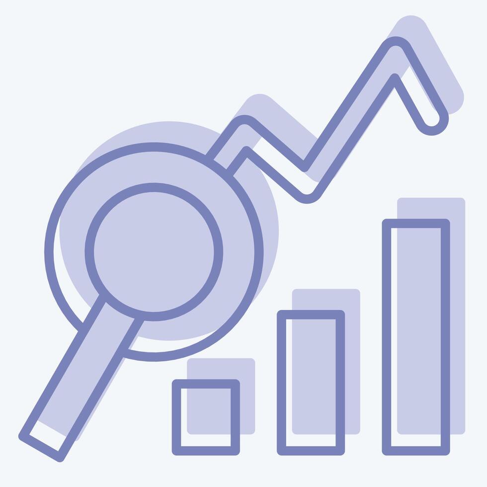 Icon Analysis. related to Audit symbol. two tone style. design editable vector