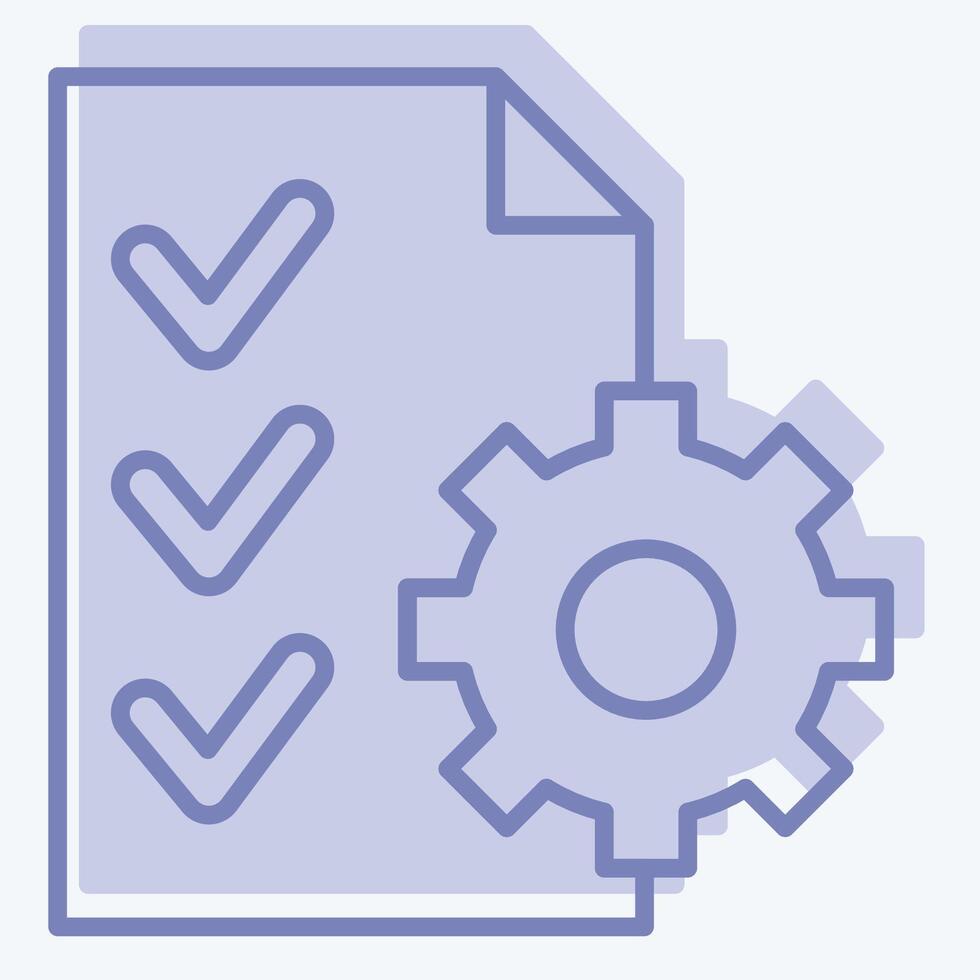 Icon Contract Management. related to Audit symbol. two tone style. design editable vector