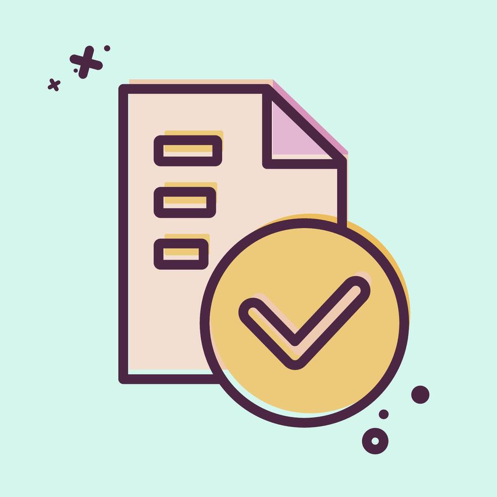 Icon Standarts. related to Audit symbol. MBE style. design editable vector