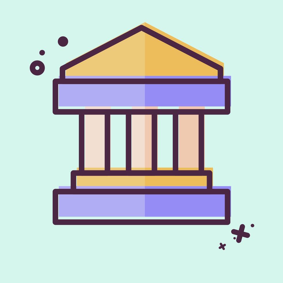 Icon Goverment. related to Audit symbol. MBE style. design editable vector