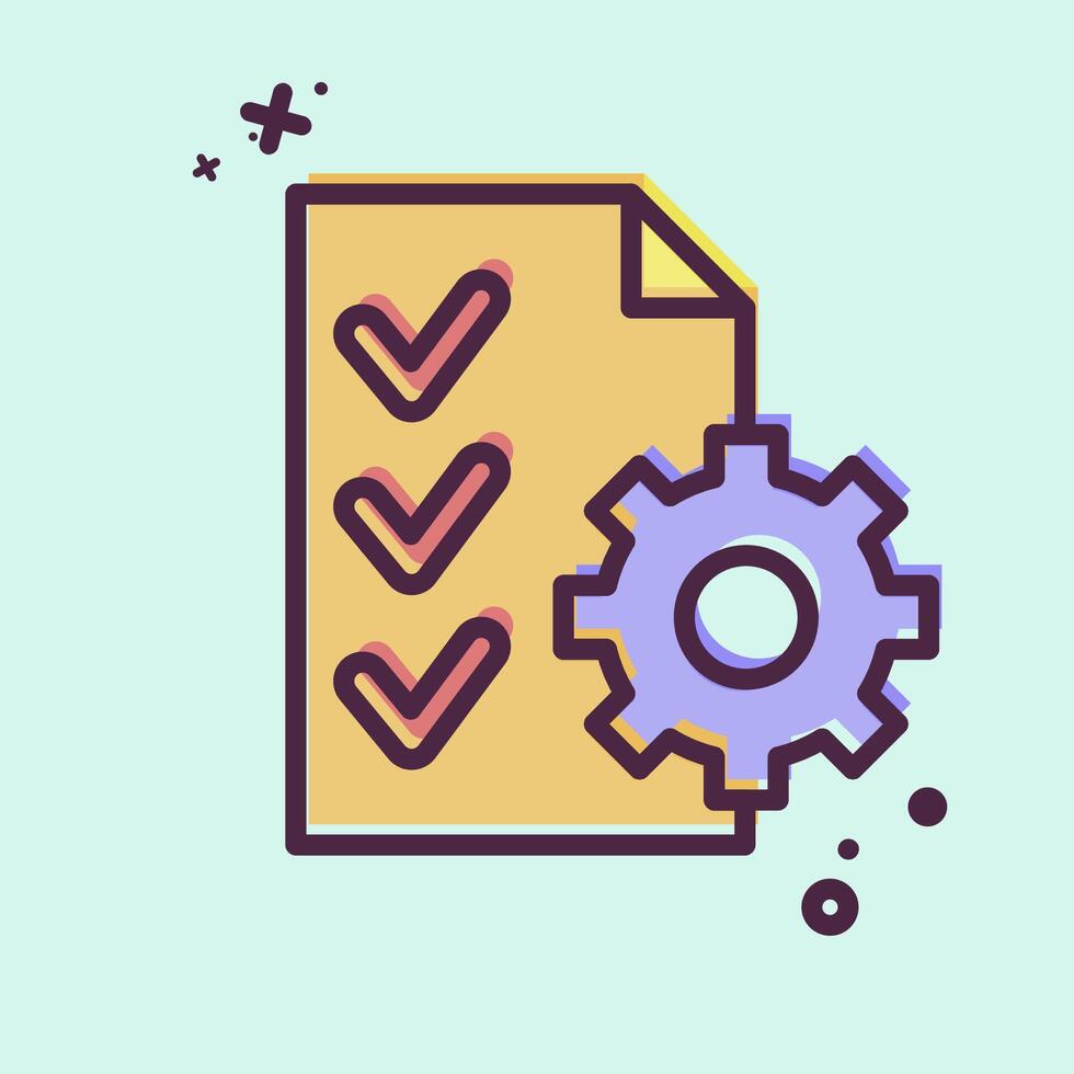 Icon Contract Management. related to Audit symbol. MBE style. design editable vector