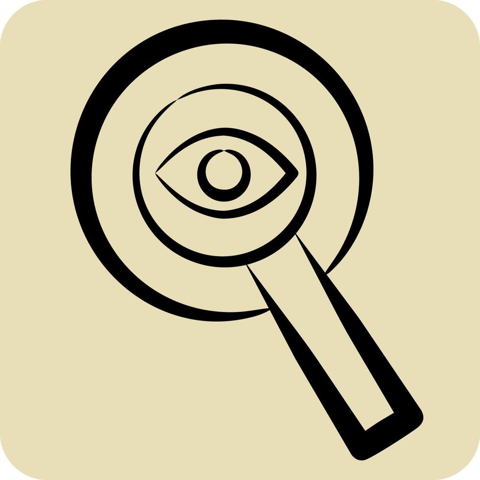 Icon Transparency. related to Audit symbol. hand drawn style. design editable vector