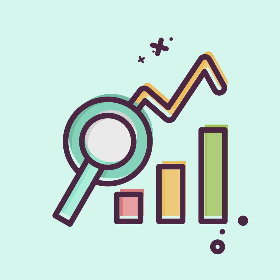 Icon Analysis. related to Audit symbol. MBE style. design editable vector