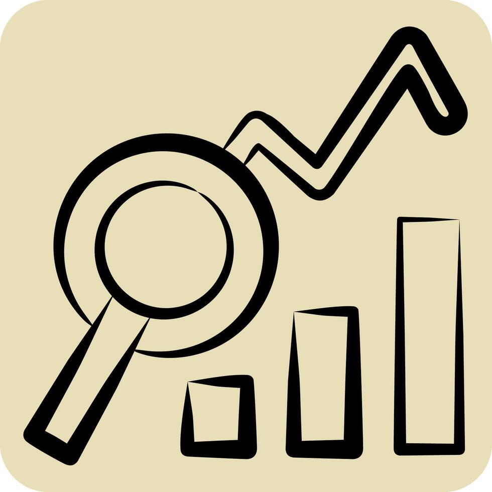 Icon Analysis. related to Audit symbol. hand drawn style. design editable vector