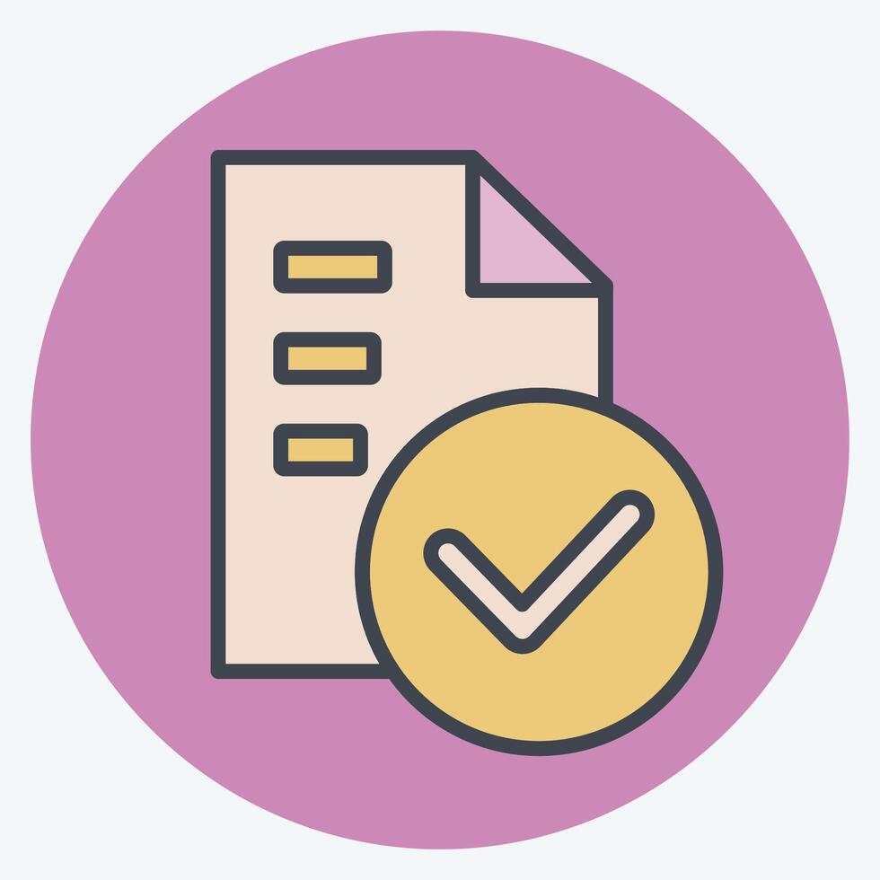 Icon Standarts. related to Audit symbol. color mate style. design editable vector