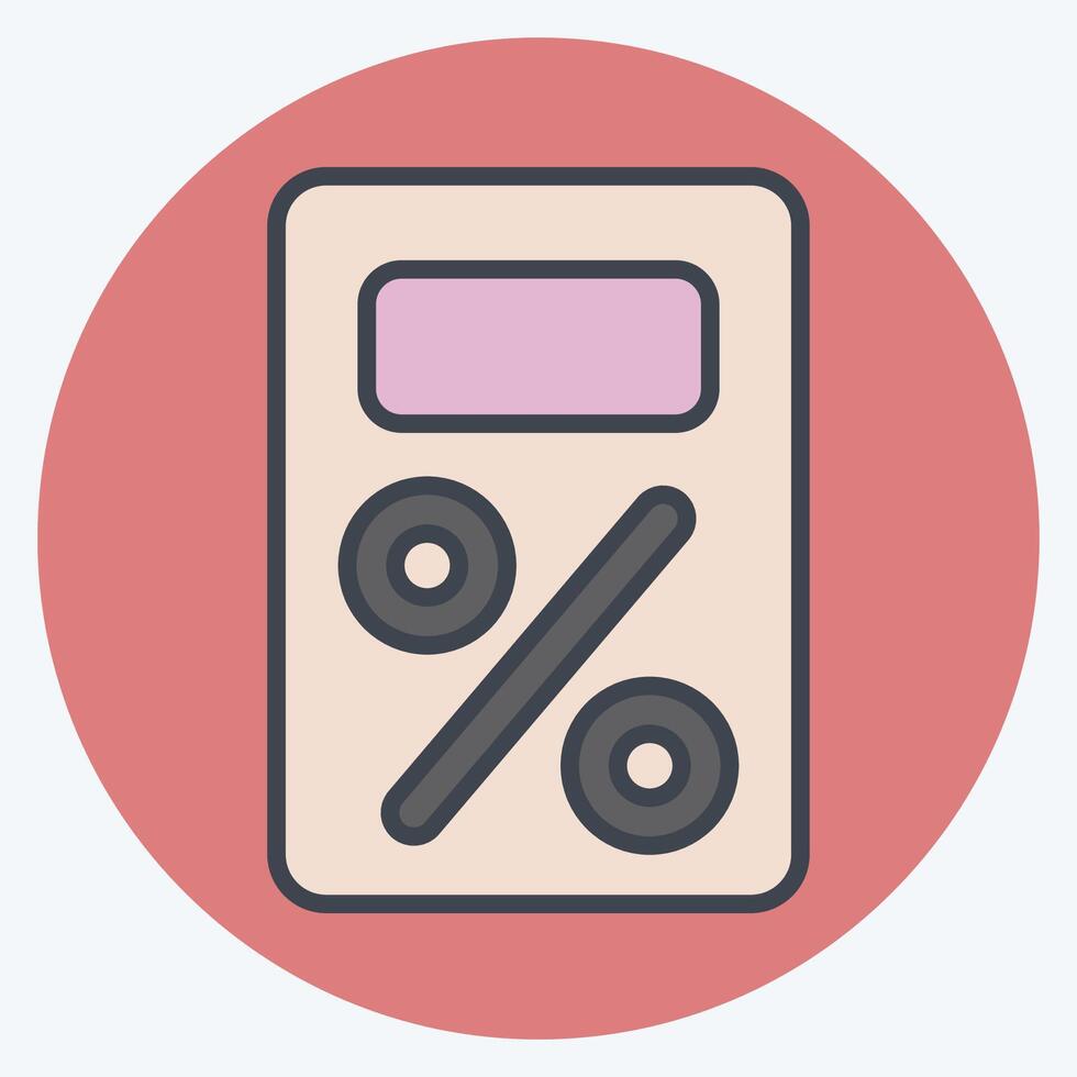 Icon Tax. related to Audit symbol. color mate style. design editable vector