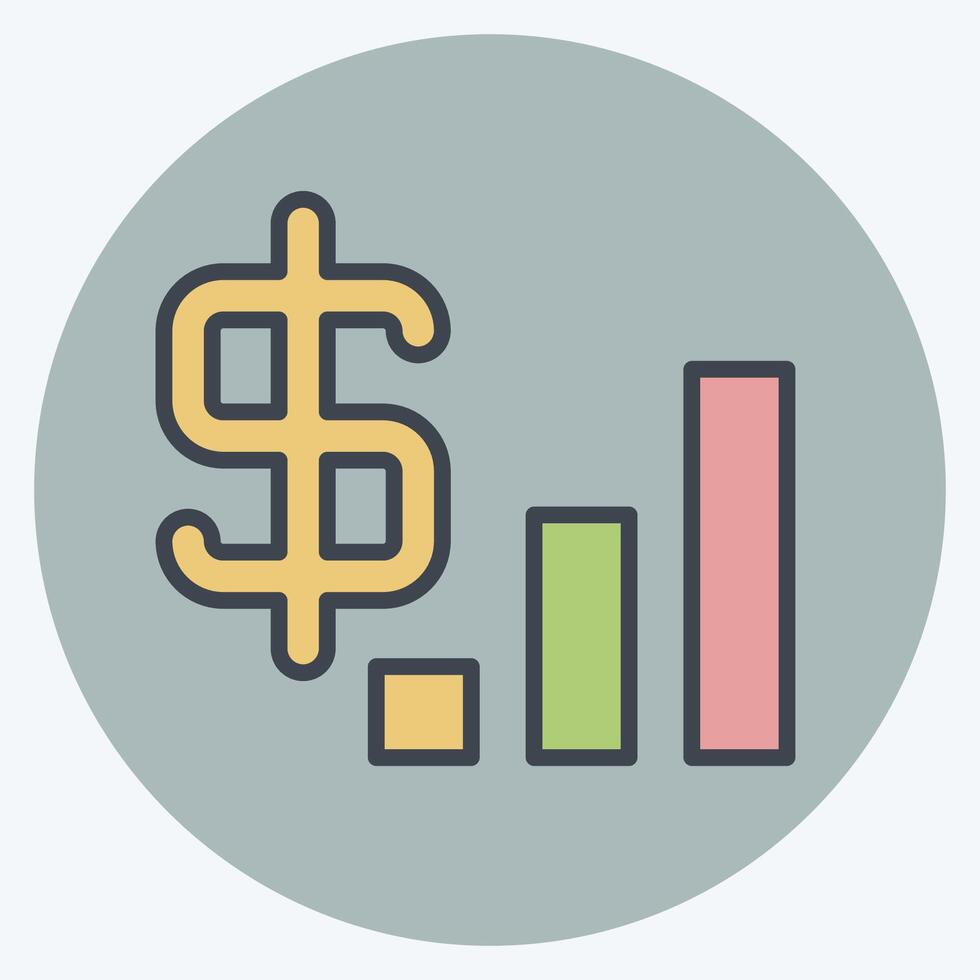 Icon Revenue. related to Audit symbol. color mate style. design editable vector
