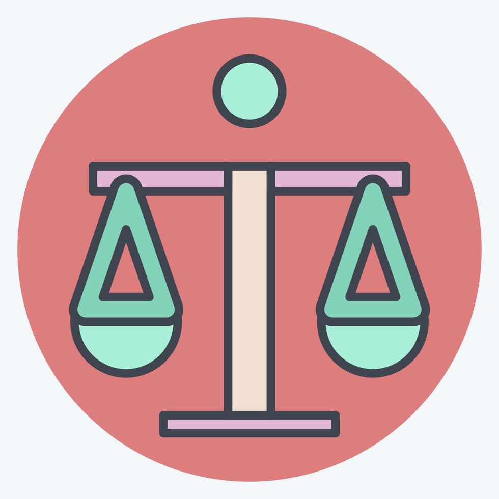 Icon Legal. related to Audit symbol. color mate style. design editable vector