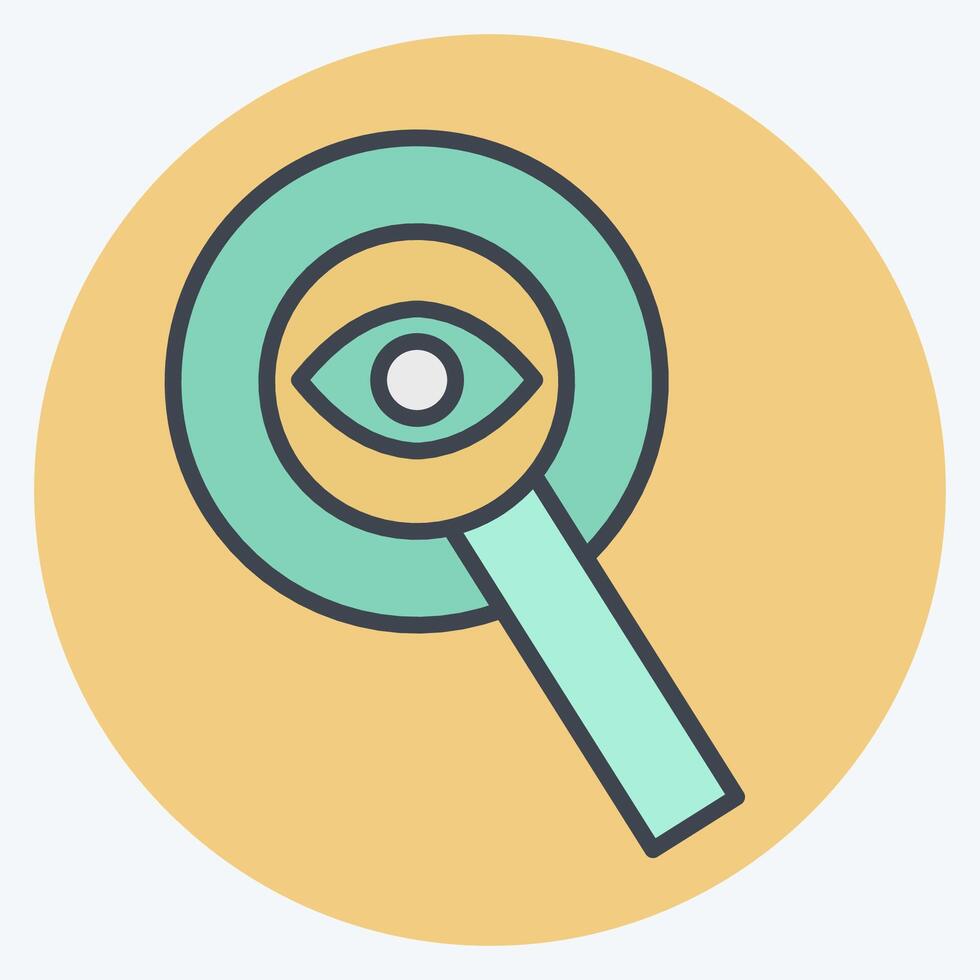 Icon Transparency. related to Audit symbol. color mate style. design editable vector