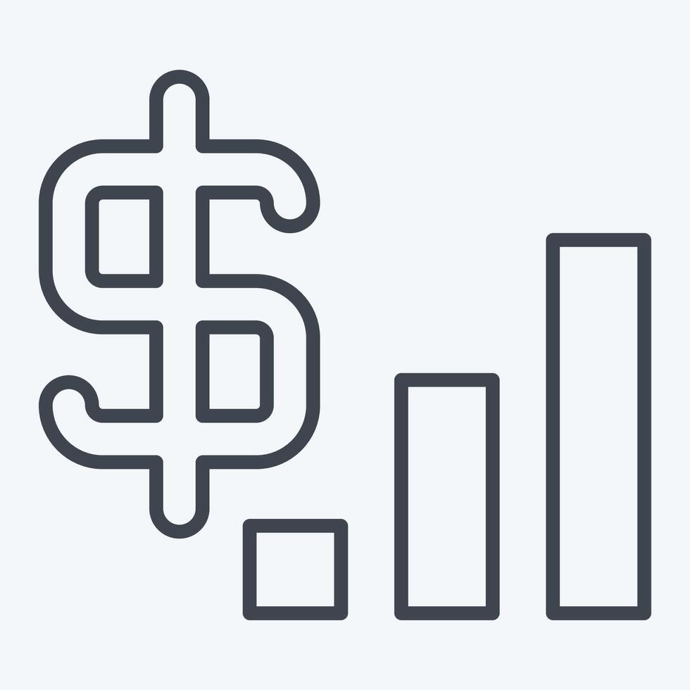 Icon Revenue. related to Audit symbol. line style. design editable vector