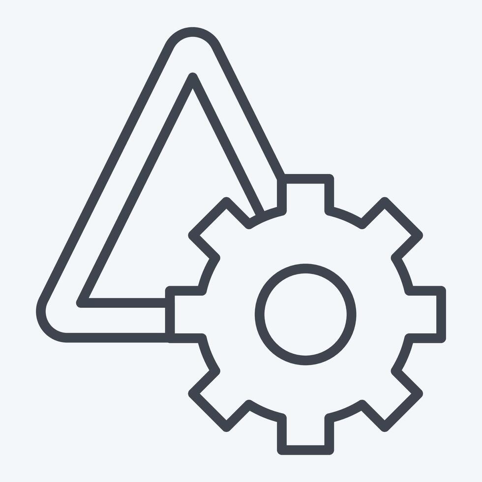 Icon Risk Management. related to Audit symbol. line style. design editable vector