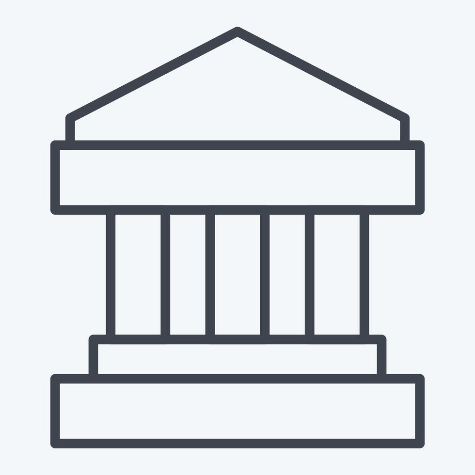 Icon Goverment. related to Audit symbol. line style. design editable vector