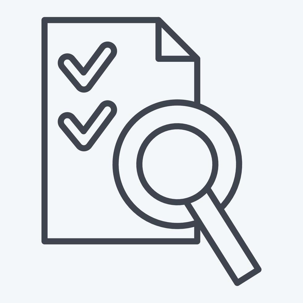 Icon Audit. related to Audit symbol. line style. design editable vector