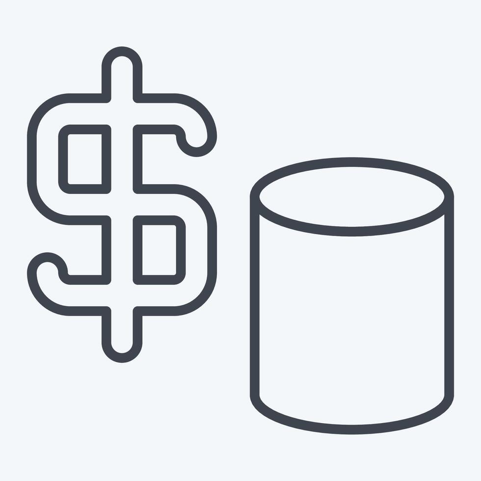 Icon Finance. related to Audit symbol. line style. design editable vector
