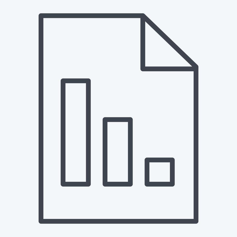 Icon Report. related to Audit symbol. line style. design editable vector