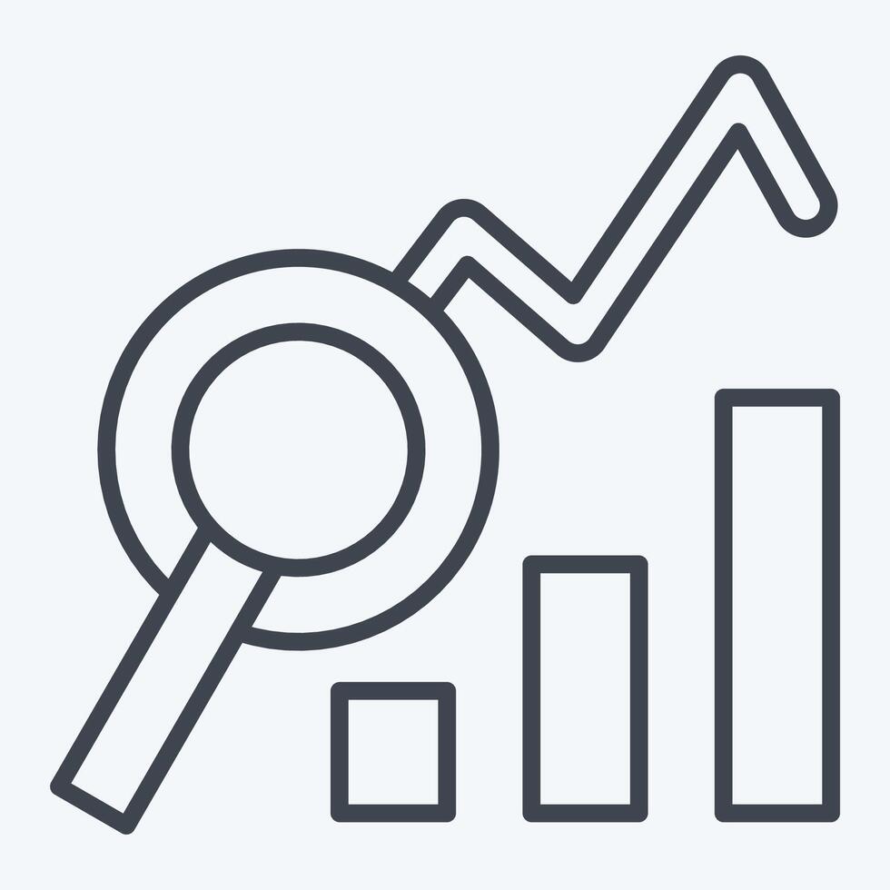 Icon Analysis. related to Audit symbol. line style. design editable vector