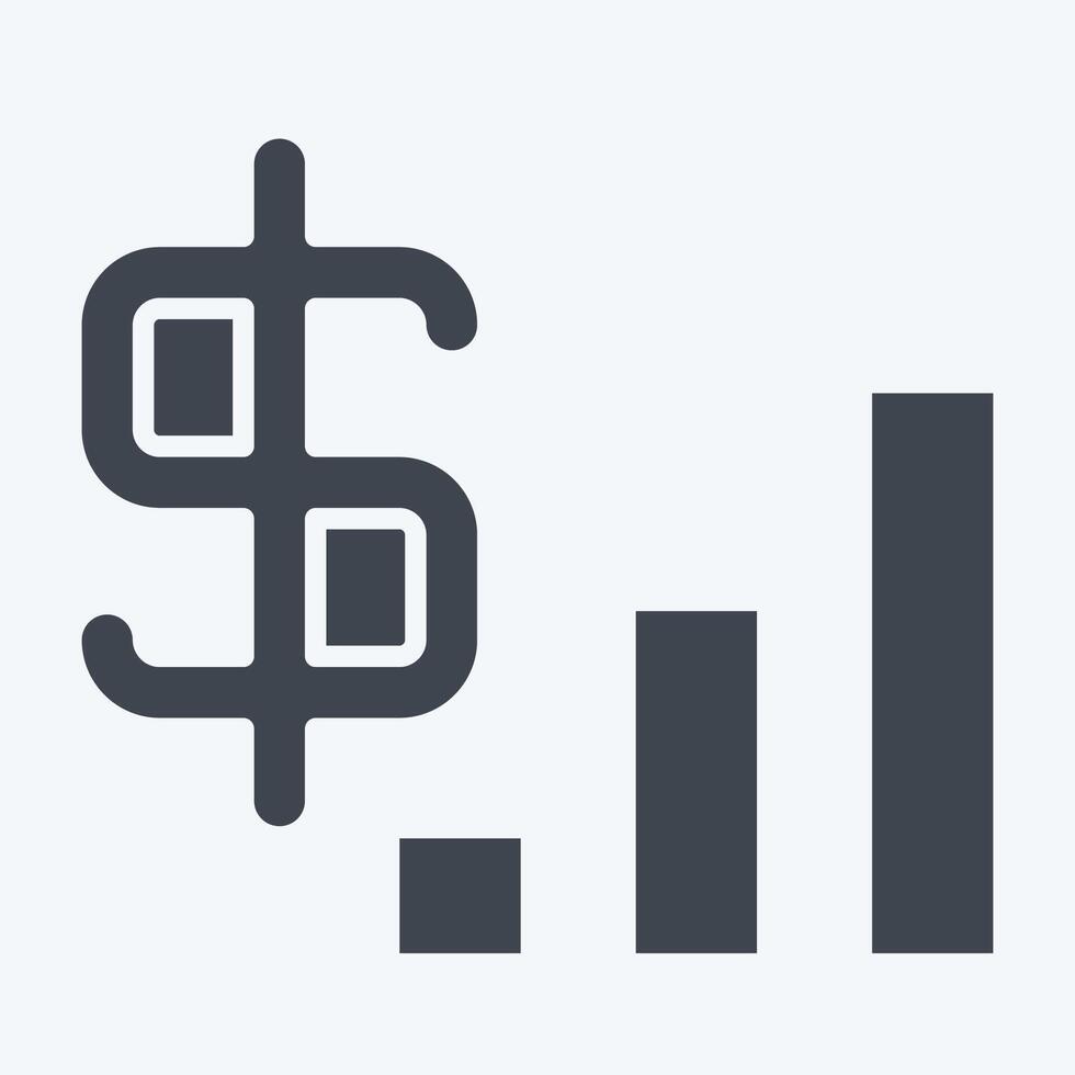 Icon Revenue. related to Audit symbol. glyph style. design editable vector
