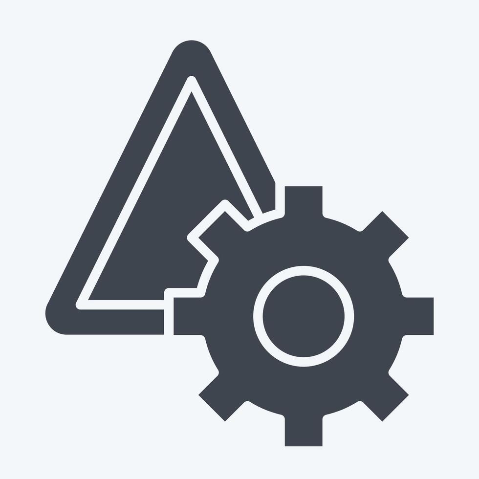 Icon Risk Management. related to Audit symbol. glyph style. design editable vector