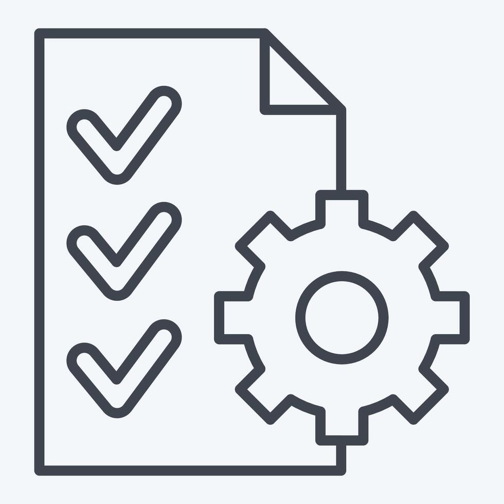 Icon Contract Management. related to Audit symbol. line style. design editable vector