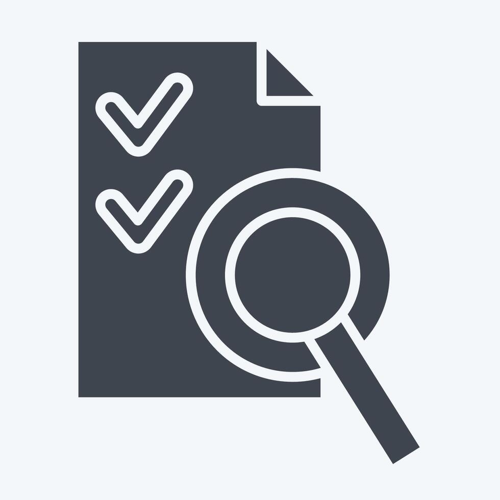 Icon Audit. related to Audit symbol. glyph style. design editable vector