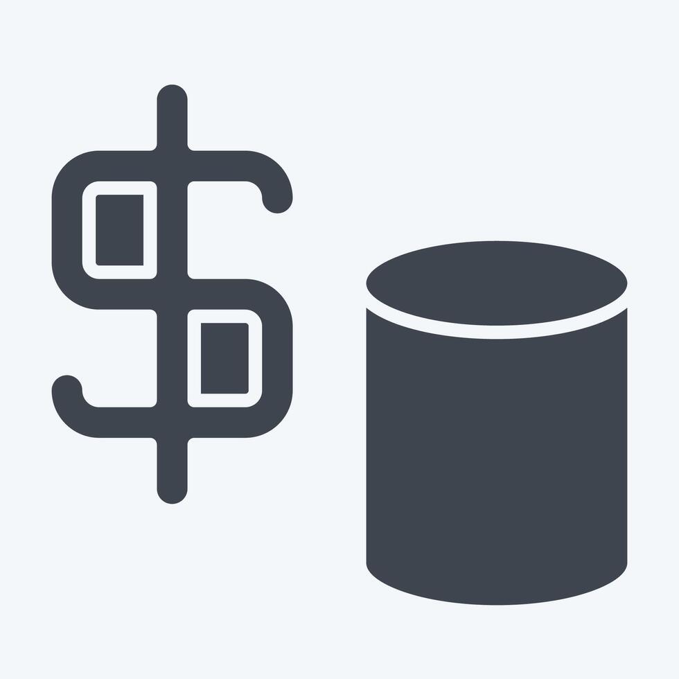 Icon Finance. related to Audit symbol. glyph style. design editable vector
