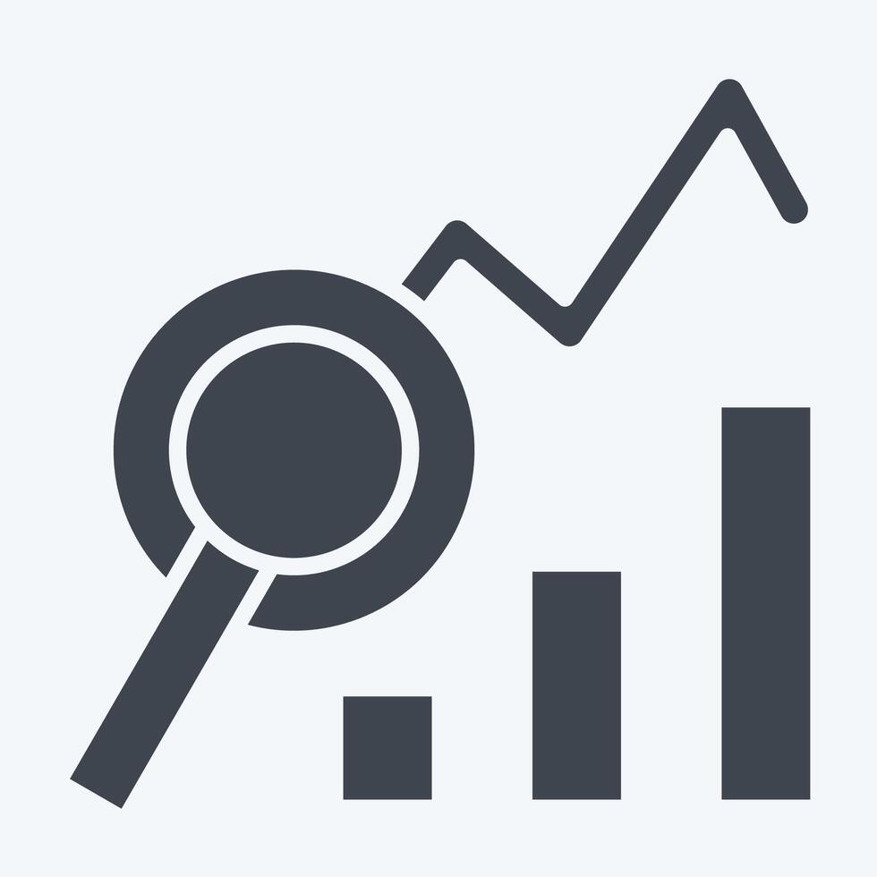 Icon Analysis. related to Audit symbol. glyph style. design editable vector