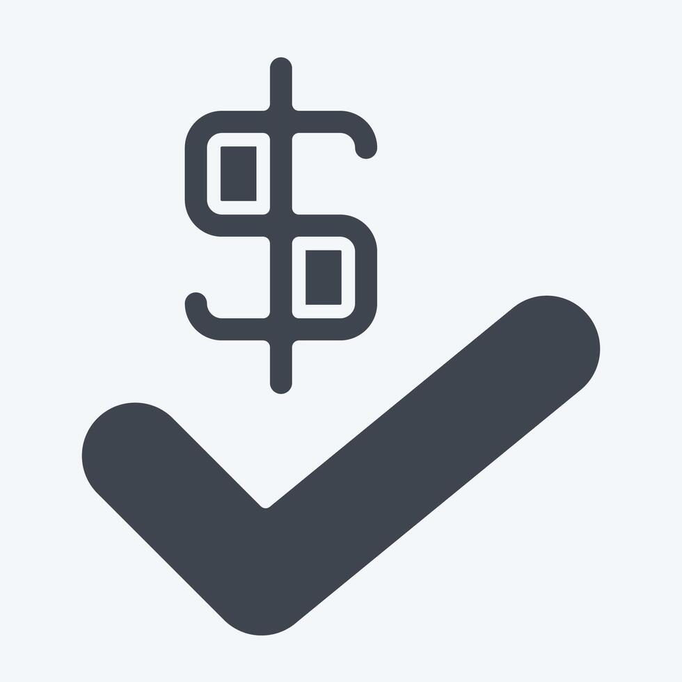 Icon Agreement. related to Audit symbol. glyph style. design editable vector