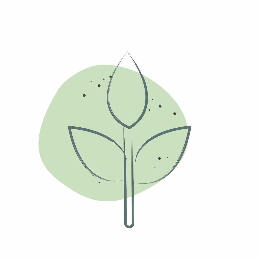 Icon Eco friendly Fabric. related to Fabric symbol. Color Spot Style. design editable vector