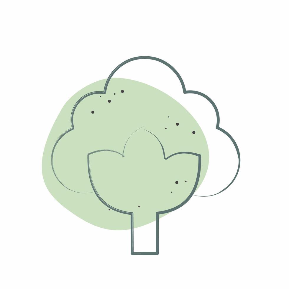 Icon Cotton. related to Fabric symbol. Color Spot Style. design editable vector