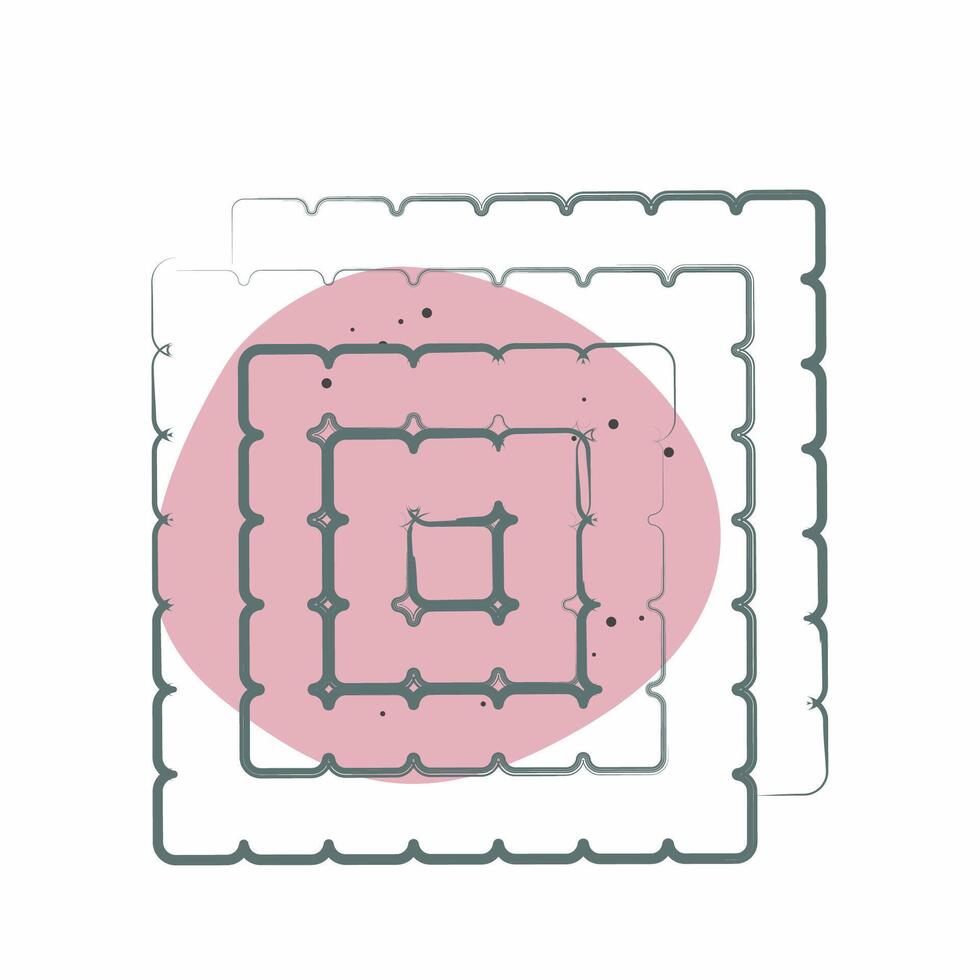 Icon Fabric. related to Fabric symbol. Color Spot Style. design editable vector