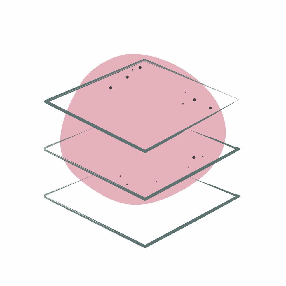 Icon Membrane Fabric. related to Fabric symbol. Color Spot Style. design editable vector