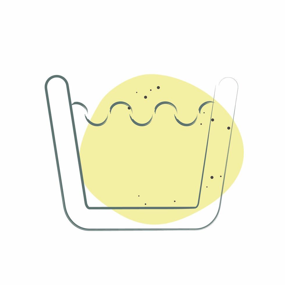 Icon High Degree Washing. related to Fabric symbol. Color Spot Style. design editable vector