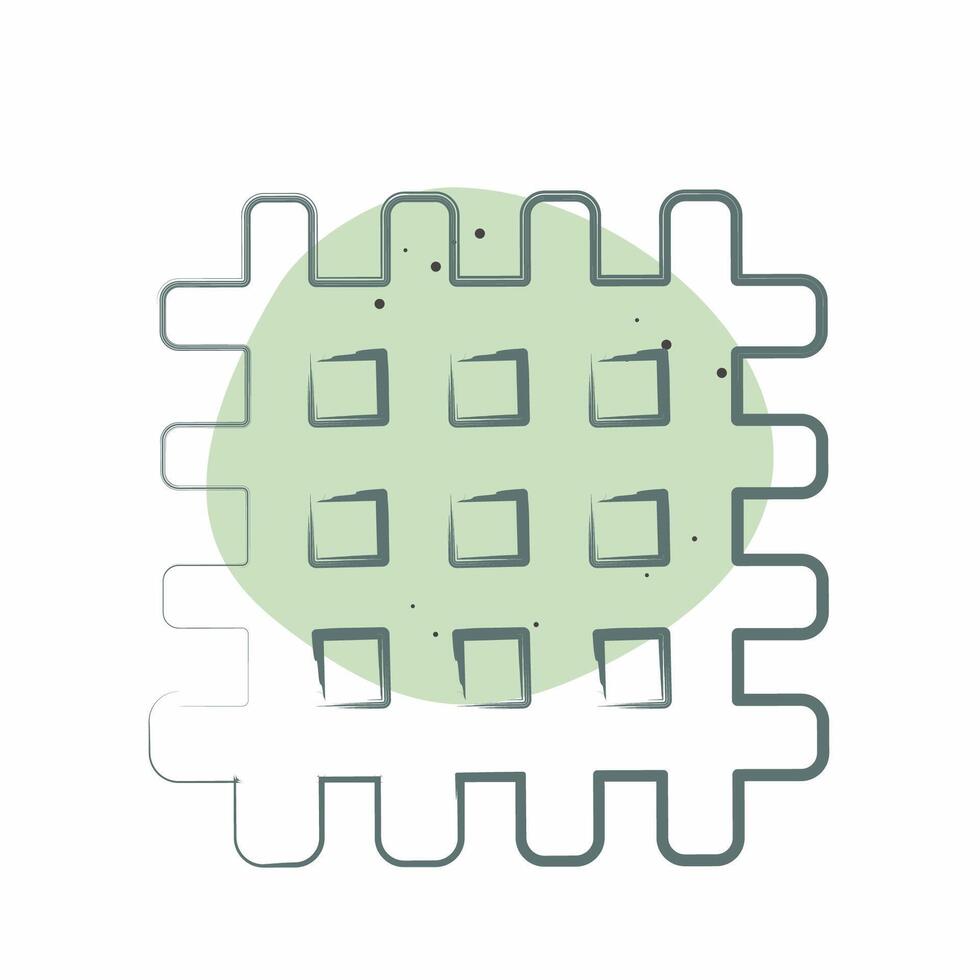 Icon Textile. related to Fabric symbol. Color Spot Style. design editable vector