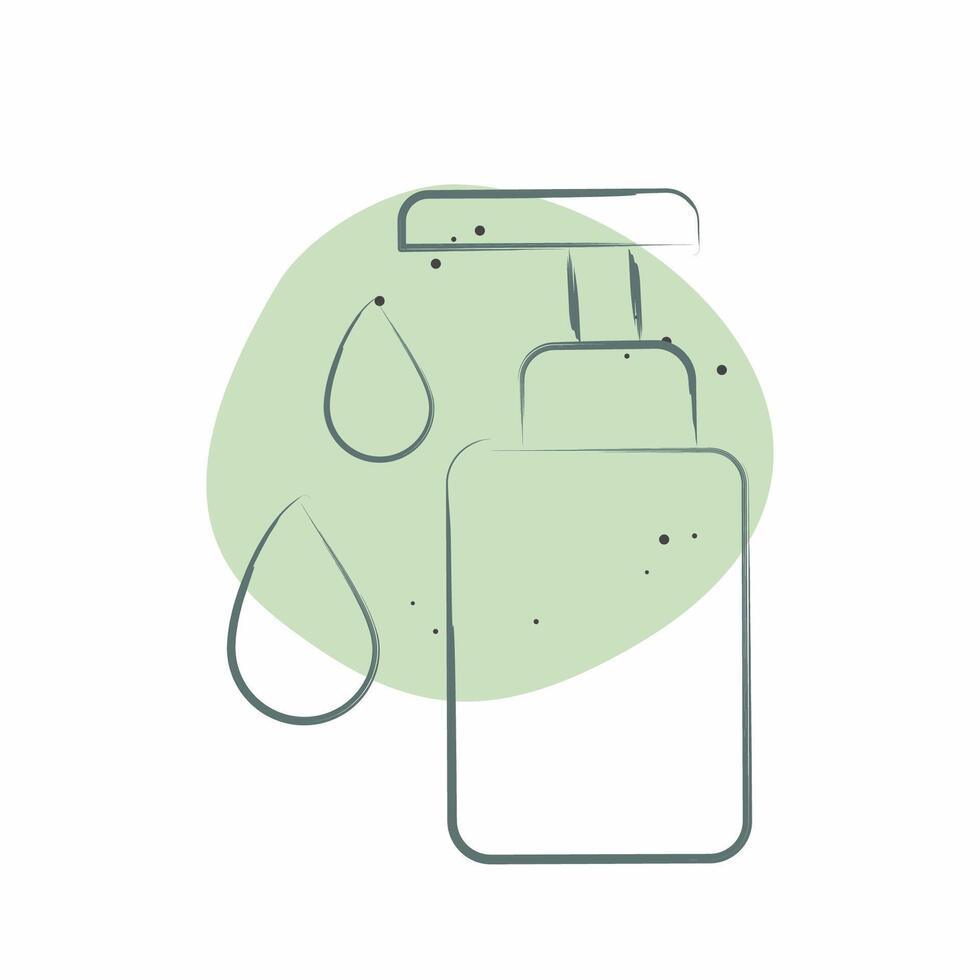 Icon Hand Wash. related to Fabric symbol. Color Spot Style. design editable vector