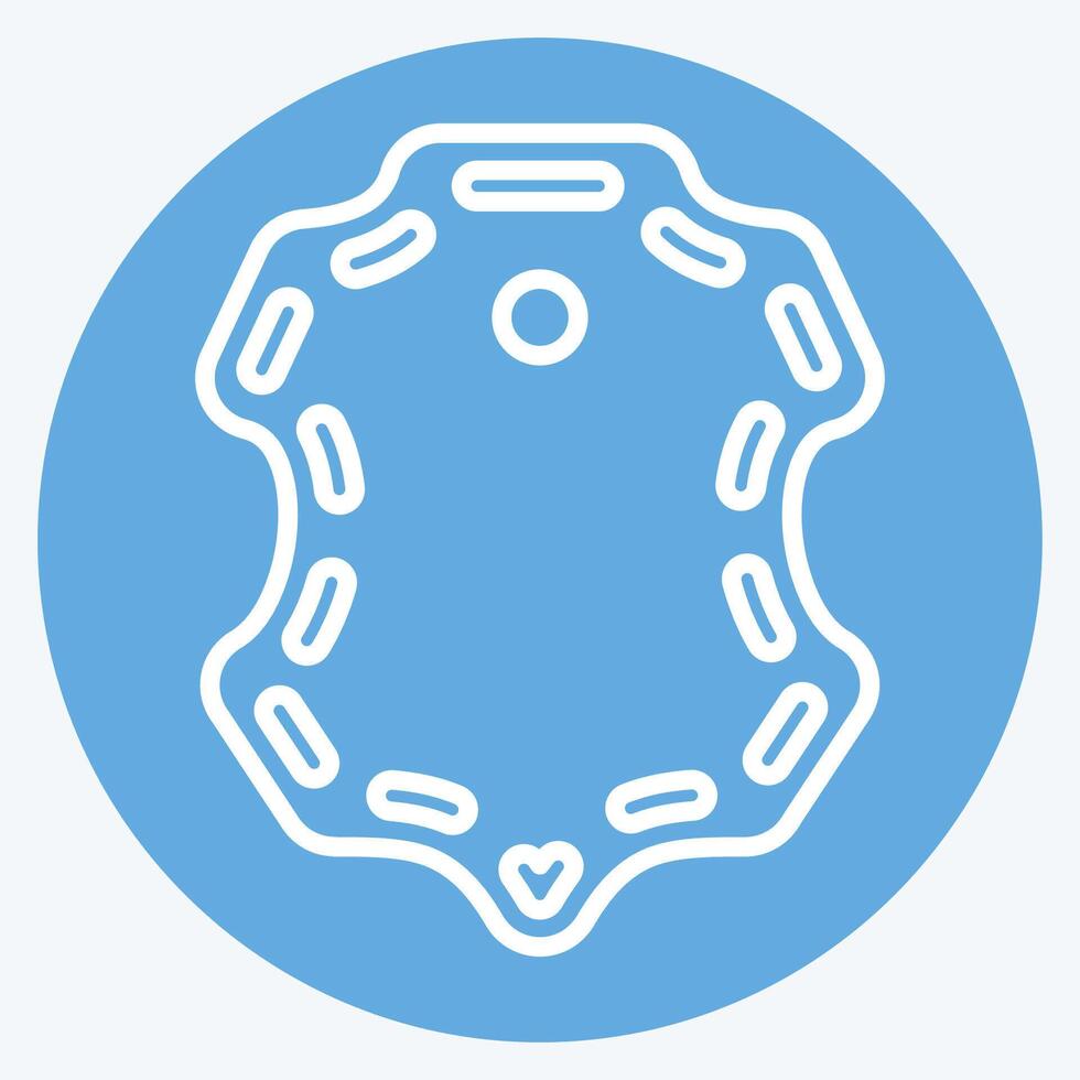 Icon Sheepskin. related to Fabric symbol. blue eyes style. design editable vector