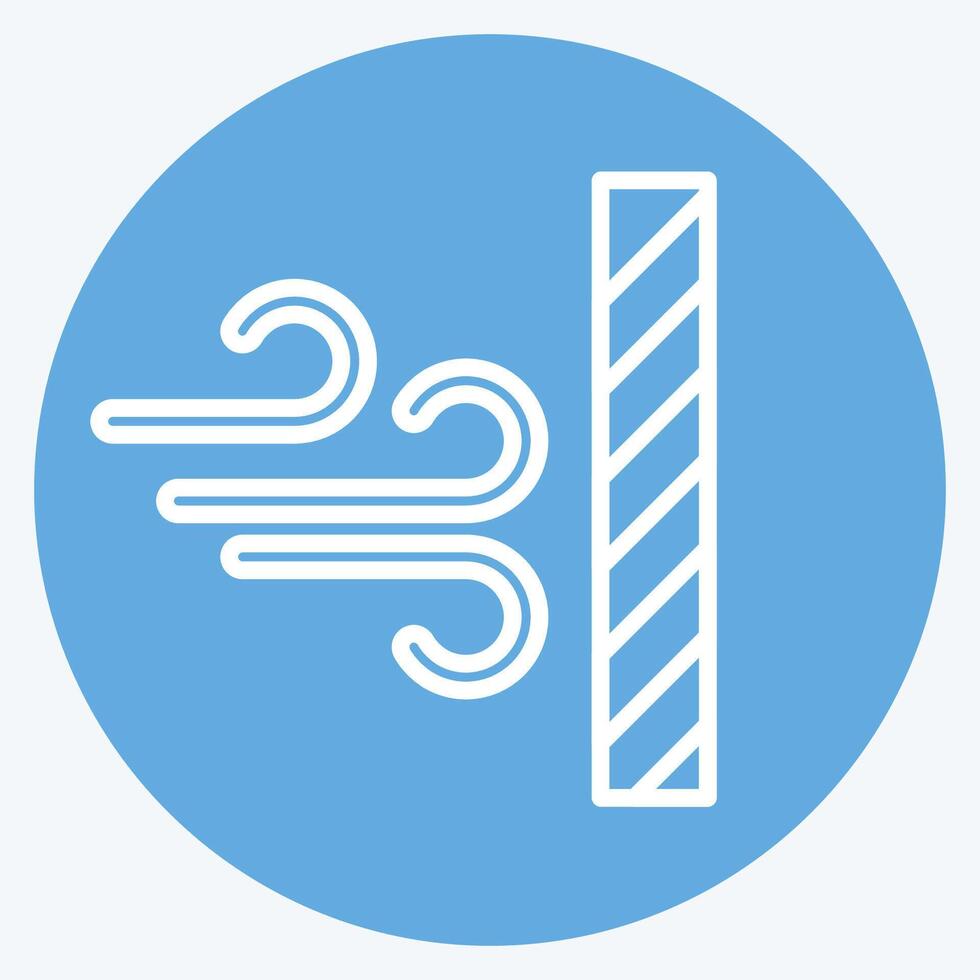 Icon Dustproof. related to Fabric symbol. blue eyes style. design editable vector