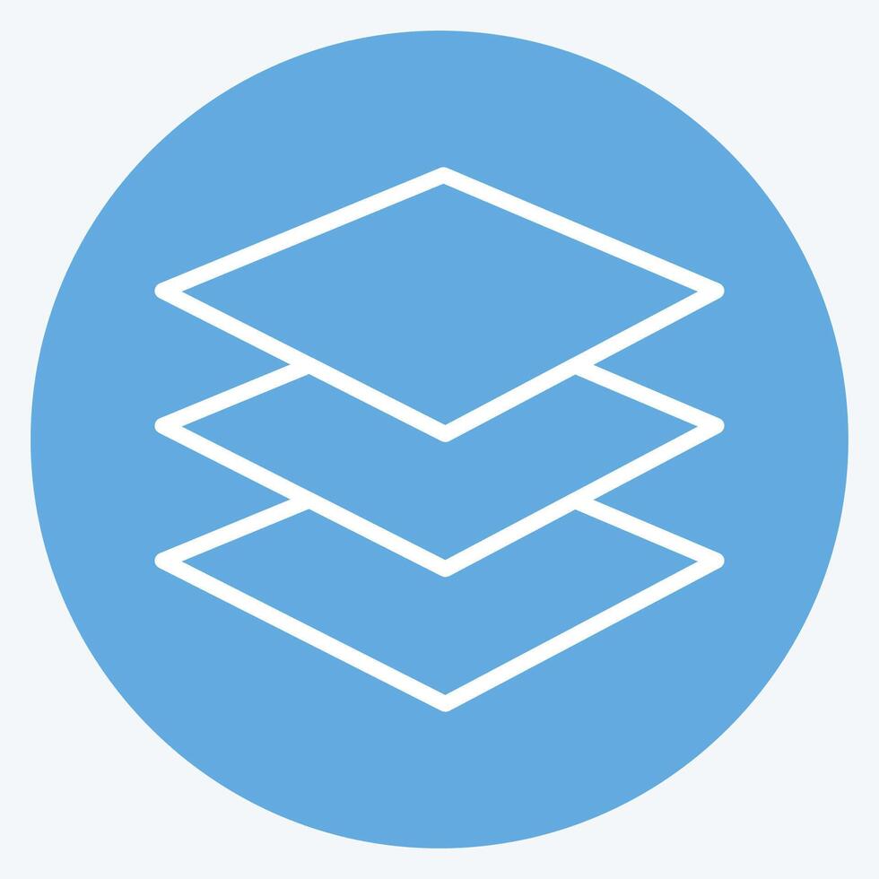 Icon Membrane Fabric. related to Fabric symbol. blue eyes style. design editable vector