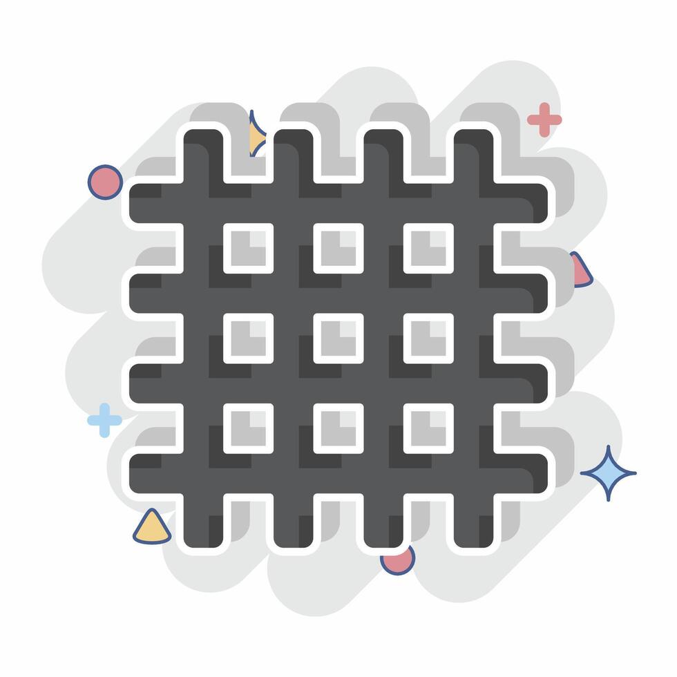 Icon Textile. related to Fabric symbol. comic style. design editable vector