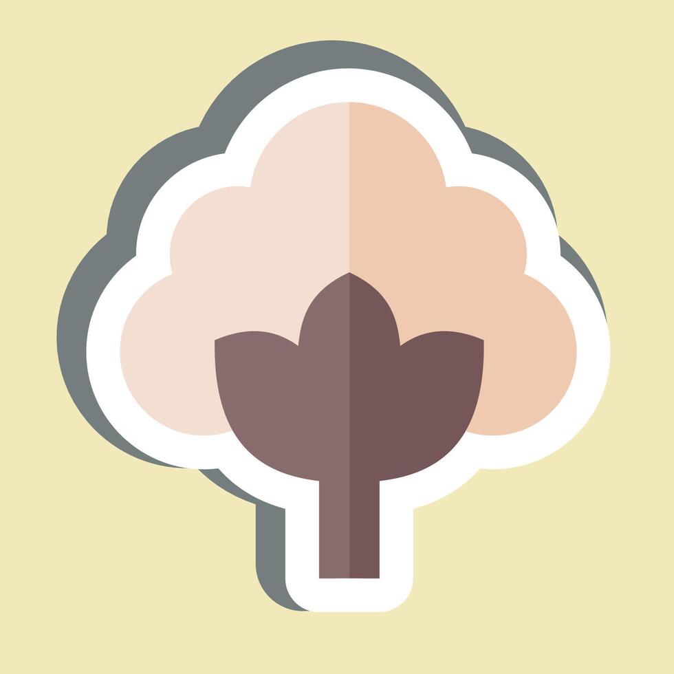 Sticker Cotton. related to Fabric symbol. design editable vector