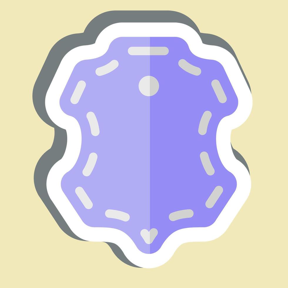 Sticker Sheepskin. related to Fabric symbol. design editable vector