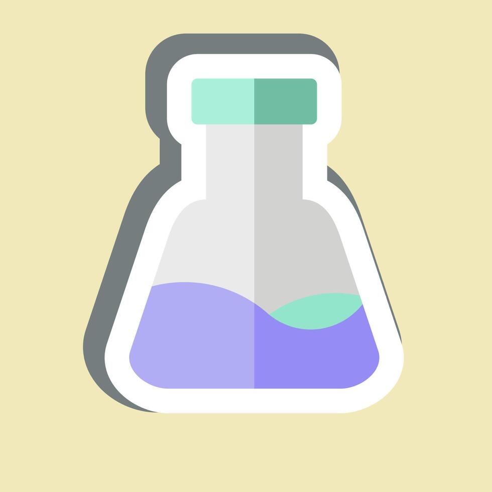 Sticker Conical Flask. related to Fabric symbol. design editable vector
